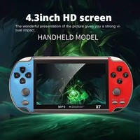 Dernier Cri Rétro Classique X7 Plus Console de Jeu Portable sans Fil 2.4G avec Écran 5 Pouces, Stick de Jeu Vidéo 4K Intégré, Cadeau Parfait, Wi-Fi