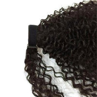 Cheveux humains naturels non traités, perruque queue de cheval complète de 22 pouces, tissage de cheveux brésiliens, extension à clipser, 100g, couleurs noir et brun