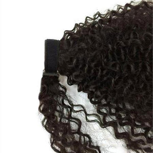 Estensione per <span class=keywords><strong>Capelli</strong></span> Umani Naturali Non Trattati, Coda <span class=keywords><strong>di</strong></span> <span class=keywords><strong>Cavallo</strong></span> Completa da 22 Pollici, Tessitura Brasiliana con Clip, 100g, Colori Nero e Marrone - Product Image 2