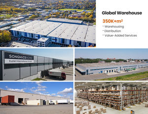 SONGMICS Panier à Linge à 2 Sections avec Couvercle, <span class=keywords><strong>Corbeille</strong></span> en <span class=keywords><strong>Rotin</strong></span> PP Tressé à la Main avec Roues - Product Image 6