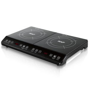 Table de cuisson à <span class=keywords><strong>induction</strong></span> double RAF R.8085 3500W + 3500W, cuisinière électrique numérique à LED avec commande tactile et fonctions de cuisson variées - Product Image 3