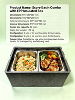 Conteneur alimentaire isotherme en mousse EPP GN 1/2, 32L-2, boîte de transport Gastronorme pour aliments chauds et froids, empilable, léger, transport commercial