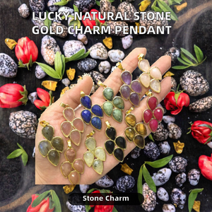 Colgante de Piedra Natural y Perla Barroca Chapado en Oro de 18K para Niños, Joyería de Moda Hecha a Mano - Product Image 2