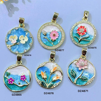 Colgantes de Perlas con Pintura al Óleo Vintage Francesa para Mujer, Diseño Exclusivo, Joyería de Lujo, Accesorios para Collares