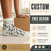 Chaussettes de Pilates personnalisées pour femmes, en coton, respirantes, antidérapantes, pour le fitness et le yoga, design tendance