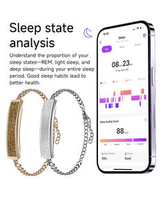 Bracelet intelligent B6 pour femme, montre connectée de sport et de fitness à écran IPS, suivi du sommeil et de la pression artérielle pour la santé - Product Image 1