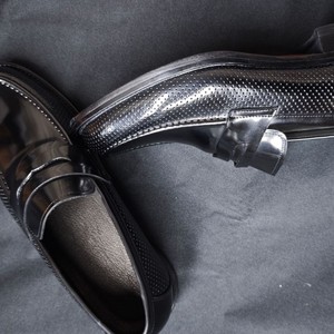 Zapatos de Vestir de Cuero Negro para Hombre, con Punta Redonda, Sin Cordones, Transpirables, para Todas las Temporadas, Diseño Sólido, Suela de Goma, Envío Directo - Product Image 5