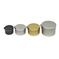 Conteneur à bougie rond en métal vide, 1 oz, pot à bougie d'aromathérapie sans soudure, solution d'emballage pour bougies