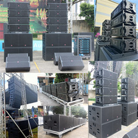 Système de sonorisation T.I Line Array Dual 10 Woofer LA-210 pour spectacles en intérieur/extérieur, sortie 600W/1200W, enceinte en bois active et passive