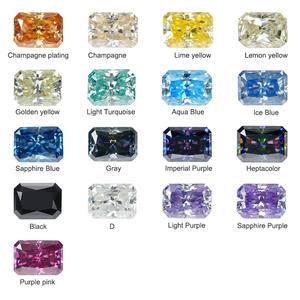 Moissanite colorée Goldleaf avec rapport GRA, taille Radiant, 1ct 2ct 3ct 4ct 5ct, pierre Moissanite VVS - Product Image 3