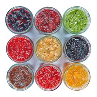 Confiture de fruits Fraise Fruit de la Passion Kiwi Banane Ananas Pomme Litchi Aubépine Raisin Vert Framboise Baie de la Baie 900g/boîte 12 Mois
