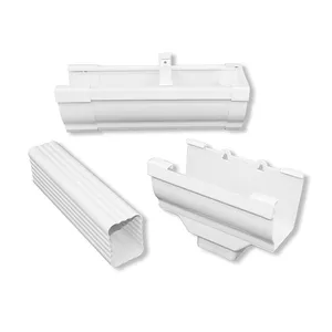 Plastic PVC Rainwater Gutter System Plastic Drainage PVC Fitting Gutter Joint Pipe And Downpipes