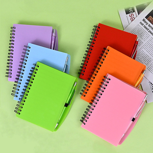 A5 A6 màu nhựa Bìa xoắn ốc với bút bi biểu tượng tùy chỉnh - Product Image 2