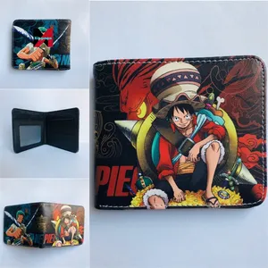 กระเป๋าสตางค์อะนิเมะ One Piece PU แบบพับได้,กระเป๋าสตางค์กระเป๋าเงินกระเป๋าสตางค์แบบบิลเลร่าพับได้สไตล์ญี่ปุ่นสำหรับปอร์ตา-โฟกลิโอบิลเล็ต