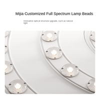 Ventilateur de plafond Mijia 36 pouces avec lumière, minimaliste, pour restaurant, chambre à coucher, avec commande par application