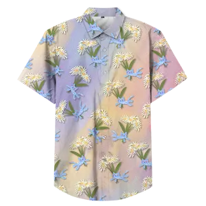 Herren Hawaii hemden Musical Overs ized Shirt Mode gedruckt Kurzarm Beach Top Tee Herren bekleidung