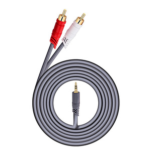 Cable de Audio de 3.5mm a 2RCA, Divisor en Y Estéreo Macho a Doble RCA, Chapado en Oro, Blindado con Cobre Estañado para Altavoz, Amplificador, TV, PC - Product Image 2