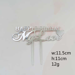 Herramientas de decoración de pasteles Topper acrílico <span class=keywords><strong>para</strong></span> pasteles Feliz cumpleaños <span class=keywords><strong>mi</strong></span> <span class=keywords><strong>esposa</strong></span> <span class=keywords><strong>mi</strong></span> esposo <span class=keywords><strong>mi</strong></span> amor decoradores de pasteles - Product Image 6