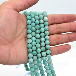 Cuentas sueltas de amazonita de alta calidad, 4mm/6mm/8mm/10mm/12mm, seguro comercial - Product Image 2
