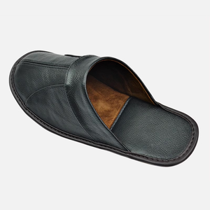 Pantuflas <span class=keywords><strong>de</strong></span> Cuero Vacuno Genuino <span class=keywords><strong>para</strong></span> <span class=keywords><strong>Hombre</strong></span>, Transpirables, <span class=keywords><strong>de</strong></span> Cuero Suave, con Suela Lisa, <span class=keywords><strong>Zapatos</strong></span> Planos <span class=keywords><strong>para</strong></span> Dormitorio, Pantuflas <span class=keywords><strong>para</strong></span> Interiores y Exteriores - Product Image 4