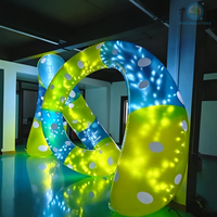 Fabrication de Structures Gonflables Personnalisées, Installation Artistique Courbe en Forme Spéciale avec LED pour la Décoration d'Événements et d'Expositions