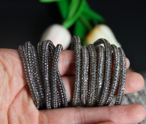4mm 6-Hàng phai kháng Rhinestone dây với thủy tinh thạch cho hàng may mặc trang trí trang trí - Product Image 5
