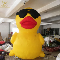 Ventes chaudes Prix d'usine Canard géant gonflable en caoutchouc jaune pour la publicité