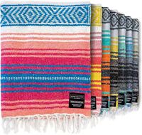 Serviette de plage mexicaine géométrique en coton tissé avec franges, tapis de pique-nique et couverture de yoga pour activités de plein air, camping et plage