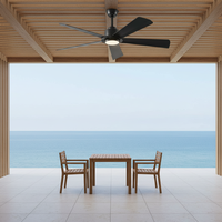 Ventilateur de plafond intérieur moderne 20 pouces, pales rétractables cachées en ABS, lumière LED, télécommande, 6 vitesses, garantie 10 ans