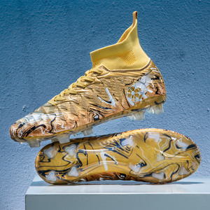 Scarpe da Calcio da Uomo con Tacchetti Alti <span class=keywords><strong>in</strong></span> Maglia, Oro, <span class=keywords><strong>per</strong></span> Terreni Duri, Traspiranti, Leggere, <span class=keywords><strong>per</strong></span> Esterni, con Tacchetti - Product Image 6