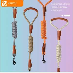 Nouvelle laisse pour chien 2025 avec poignée en cuir, robuste, pour animaux de taille moyenne à grande, hautement réfléchissante, durable pour la promenade, 1,5 m - Product Image 4