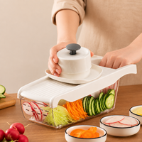 Multifunctionele roestvrijstalen aardappelrasp/snijmachine met handmatige trommelrasp voor groenten, huishoudelijk gebruik in de keuken