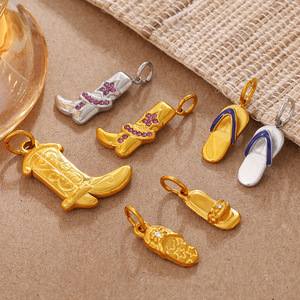 จี้รองเท้าบูทสไตล์ยุโรปอเมริกัน ทำจากโลหะผสมสังกะสี เหมาะสำหรับทุกเพศ ใช้ตกแต่งเครื่องประดับ DIY - Product Image 3