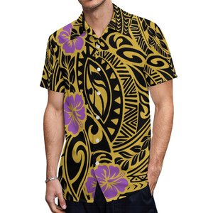 Áo Sơ Mi Hawaii Cỡ Lớn Tùy Chỉnh Thiết Kế Đảo Mới Áo Sơ Mi Nam Polynesia Áo Sơ Mi Tay Ngắn Có Cúc Dáng Rộng Tùy Chỉnh 7XL - Product Image 2