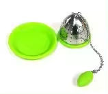 Juego de utensilios populares Oem 2004 Infusor de té de silicona <span class=keywords><strong>verde</strong></span> y bolsas de té vacías Precio de máquina de embalaje de metal y plástico de malla - Product Image 4