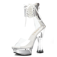 Chaussures de scène essentielles pour danseuses de pole dance, compétition de fitness, talon très haut de 14 cm, antidérapantes, résistantes à l'usure