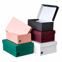 Boîte organisatrice de chaussures en papier rigide personnalisable avec logo en relief pour chaussures de boxe