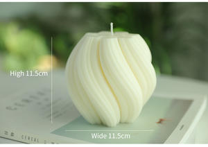 Múltiples velas <span class=keywords><strong>de</strong></span> aromaterapia <span class=keywords><strong>de</strong></span> Arte <span class=keywords><strong>de</strong></span> estilo nórdico hechas a mano líneas blancas vela creativa geométrica - Product Image 5