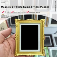 Cadre photo aimanté pour réfrigérateur, DIY, 3D, mini, 3 pouces, en plastique souple, personnalisable, autocollant décoratif de célébrité de dessin animé, culturel