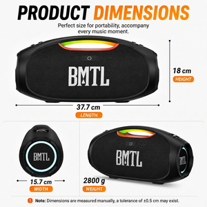 Altavoz Inalámbrico BMTL <span class=keywords><strong>Boom</strong></span> II 80-100W, Reproductor de Música Bluetooth para Exteriores, Resistente al Agua, Subwoofer Portátil - Product Image 1