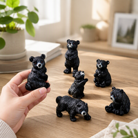 Figurine d'ours noir en résine, souvenir du parc national, décoration de la nature sauvage de l'Alaska, statue d'animal réaliste, cadeau pour les amateurs de nature