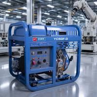 Générateur diesel fiable de 5000 W, YC5GF-D, puissance nominale de 5 kW, refroidissement par air, générateur diesel portable avec roues en option