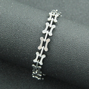 Pulsera de Cadena Geométrica de Diseño Simple y Popular, Pulseras de Acero de Titanio Plateadas para Hombre, Joyería Moderna - Product Image 2