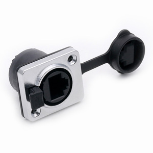 <span class=keywords><strong>RJ45</strong></span> nối <span class=keywords><strong>RJ45</strong></span> không thấm nước Adapter hàn nữ bảng điều khiển gắn kết ổ cắm 8P8C Ethernet nối <span class=keywords><strong>PCB</strong></span> board đồng liên hệ với IP65 - Product Image 3