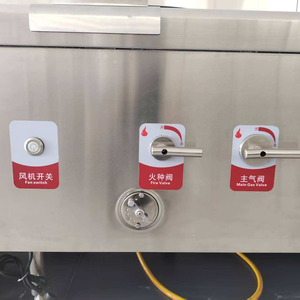 Commercial Stainless Steel Gas Stove, Easy to Clean, 2 *250W, Suitable for <strong>Cafeterias</strong> and Restaurants, Uses Natural Gas or LPG - Product Image 2