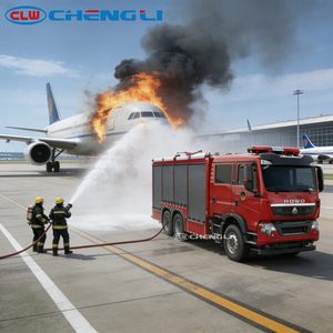 Camión de Bomberos HOWO 6T de Alta Capacidad y Alto Rendimiento con Gran Tanque de Polvo Seco - Product Image 4