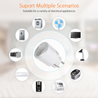 Prise intelligente Tuya Zigbee 3.0, maison intelligente, prise EU 16A, verrouillage enfant, prise intelligente, télécommande, compatible avec Alexa Google Home