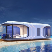 Magnifique maison-capsule écologique en aluminium, maison-conteneur, maison-capsule de luxe, chambre-capsule