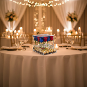 Caja de acrílico transparente con cajón para boda, 16 rosas, venta al por mayor de fábrica - Product Image 1