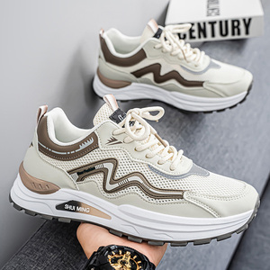 Лидер продаж, дышащая сетчатая обувь, повседневная мягкая Нескользящая легкая Удобная и прочная спортивная обувь для бега на платформе - Product Image 2